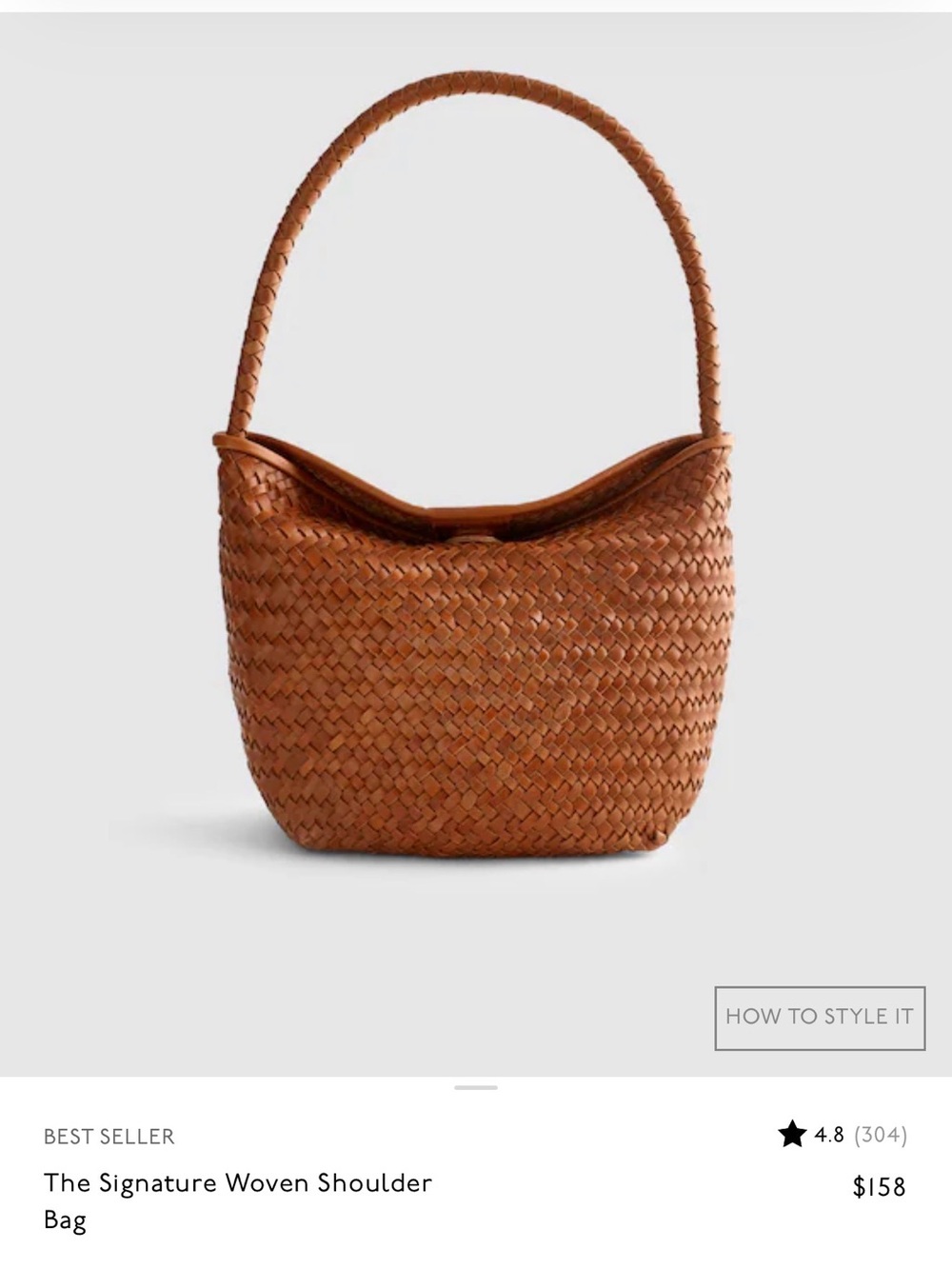 Signature Woven Shoulder Bag - Brand New